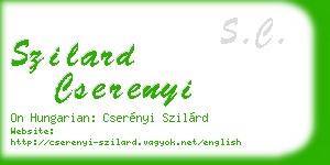 szilard cserenyi business card